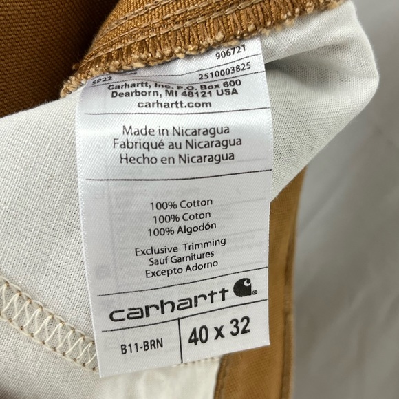 Carhartt Washed Duck Work Pants Sz 40x32 - Picture 10 of 13